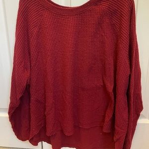 Dark red sweater!